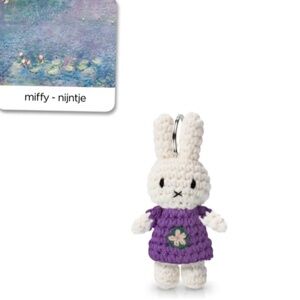 Miffy - Crochet Mini Plushie  in Water Lilies Dress Keychain   - NWT